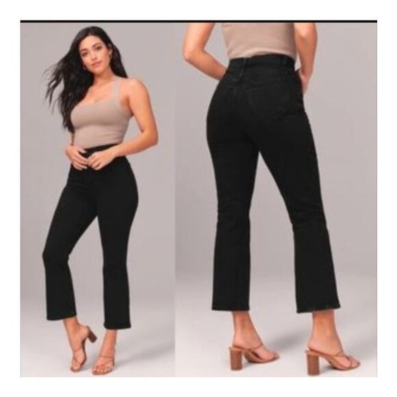 Abercrombie & Fitch Kick Flare Ultra High Rise Jeans Curve Love size 28 / 6r - Picture 1 of 13